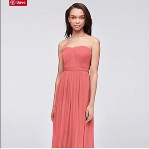 David’s Bridal Versa Dress Coral Reef Size 14